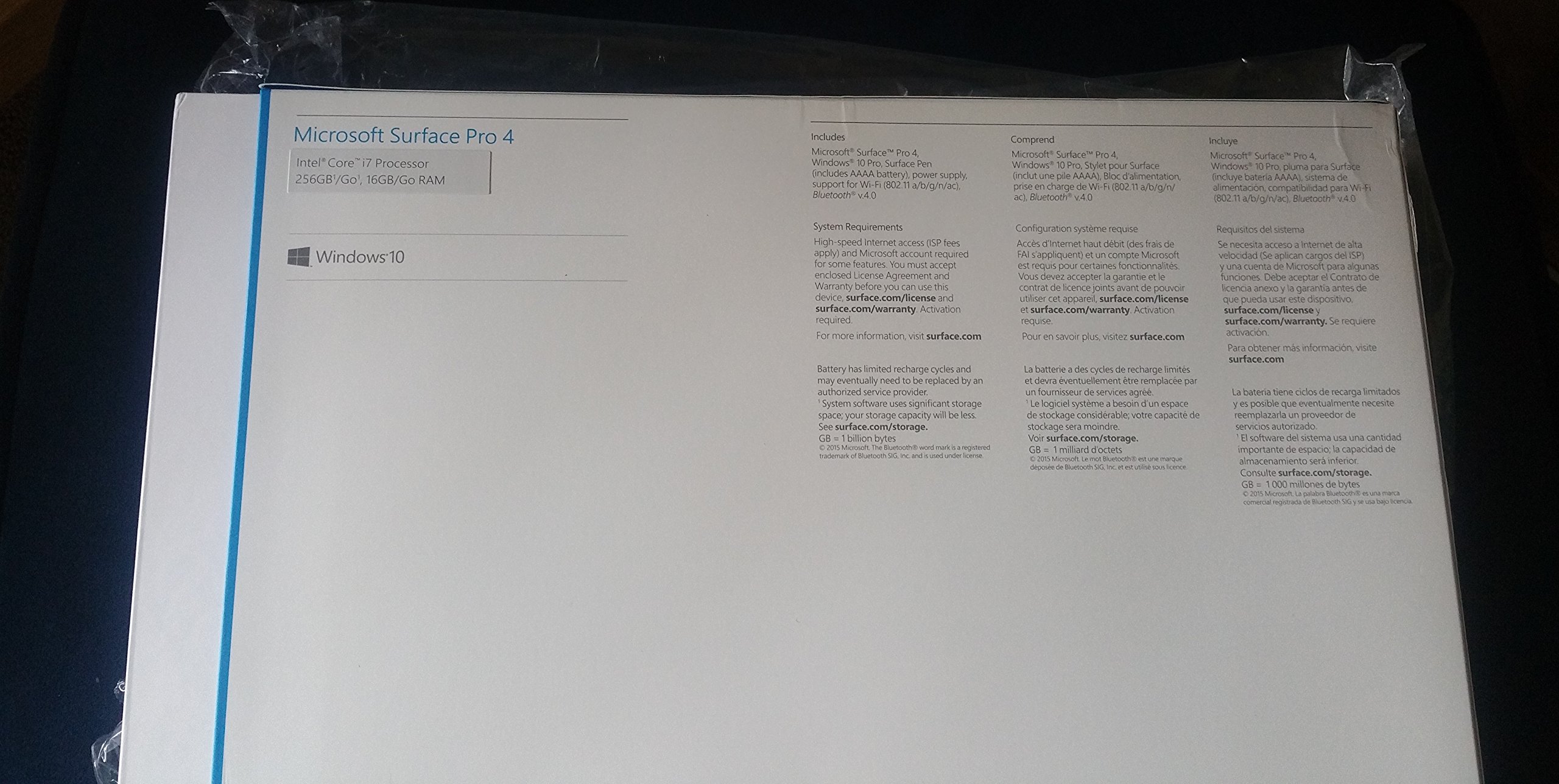 Microsoft Surface Pro 4 (256 GB, 16 GB RAM, Intel Core i7e)