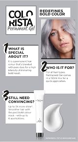 L'Oréal Colorista Permanent Gel Hair Dye Silver Grey Long-Lasting Shine view 5