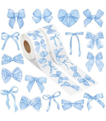 BeYumi Black Bow Sticker Roll - 1000Pcs Waterproof Vinyl Coquette Bowknot Decals For Scrapbooking, Gifts, Decor - View #3