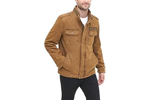 Levi's mens Washed Cotton Military Jacket (Regular & Big & Tall Sizes)