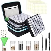 XLSXEXCL 240 Slots Seed Storage Organizer Sturdy Seed Organizer Storage Box Containers Label Stickers Funnel Straight Curved Tip Tweezers for Vegetable Plants Garden
