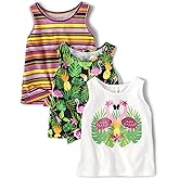 The Children's Place Baby Toddler Girls Sleeveless Knot Tank Tops
