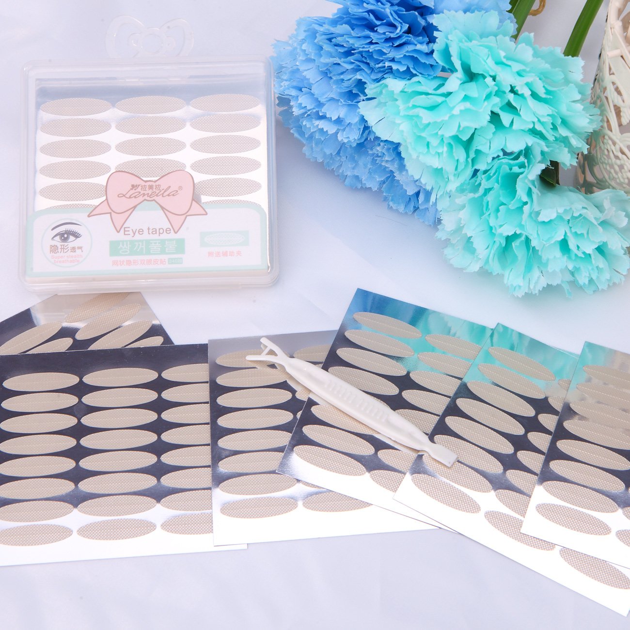 240 Pair Natural Invisible Fiber Double Eyelid Tape Stickers - Instant Eye Lift Without Surgery - Perfect for Hooded, Droopy, Uneven, or Mono-eyelids (Natural Complexion, Wide) by Lameila