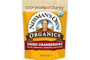 Newman's Own Organics Dried Cranberries, 4-Ounce Pouches (Pack of 6)