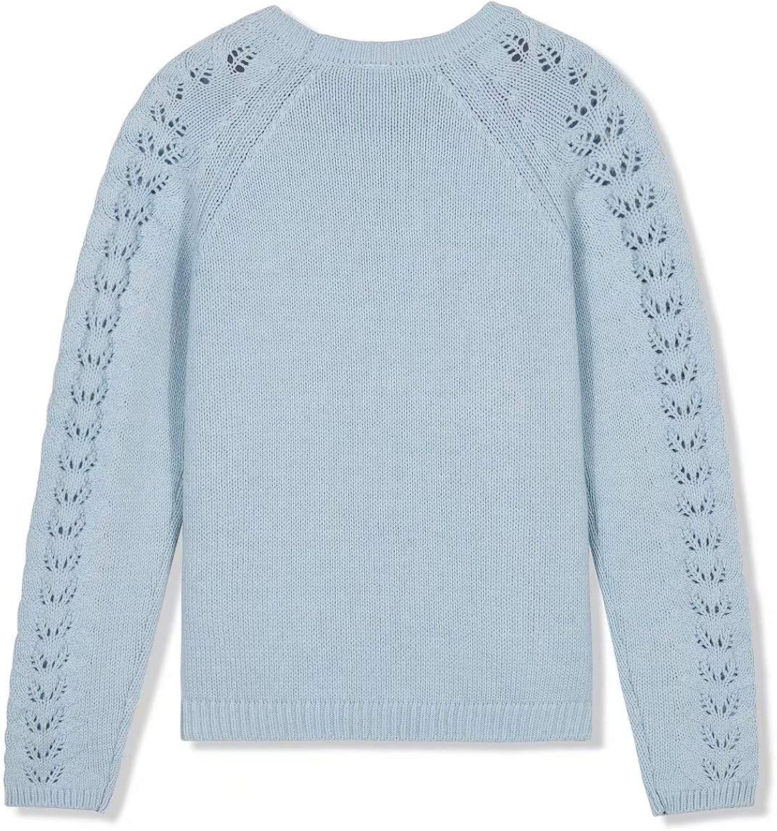Kid Nation Girls' Pullover Long Sleeve Crewneck Fashion Cute Sweatshirts Holiday Sweater: Clothing
