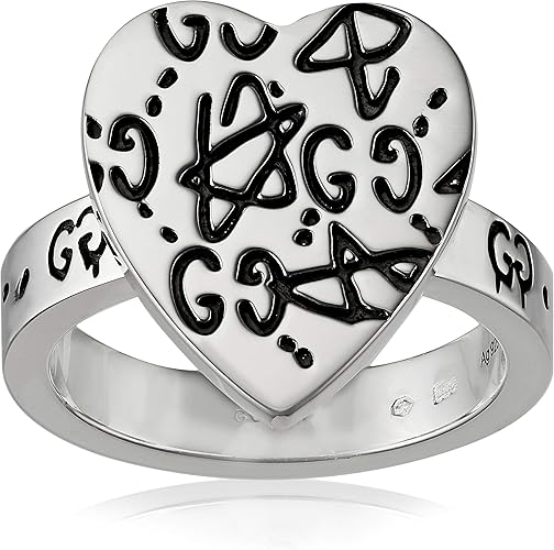 gucci ring heart silver