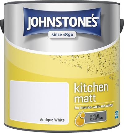 Johnstone's Kitchen Paint Antique White Matt Finish 2.5L 12m2 Coverage