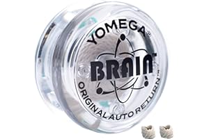 Yomega The Original Brain - Professional Yoyo for Kids and Beginners, Responsive Auto Return Yo Yo Best for String Tricks + Extra 2 Strings & 3 Month Warranty (Clear)