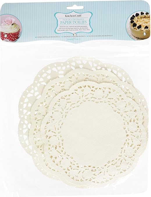 Kitchen Craft White Paper Doilies Pack Of Twenty Four Amazon Co