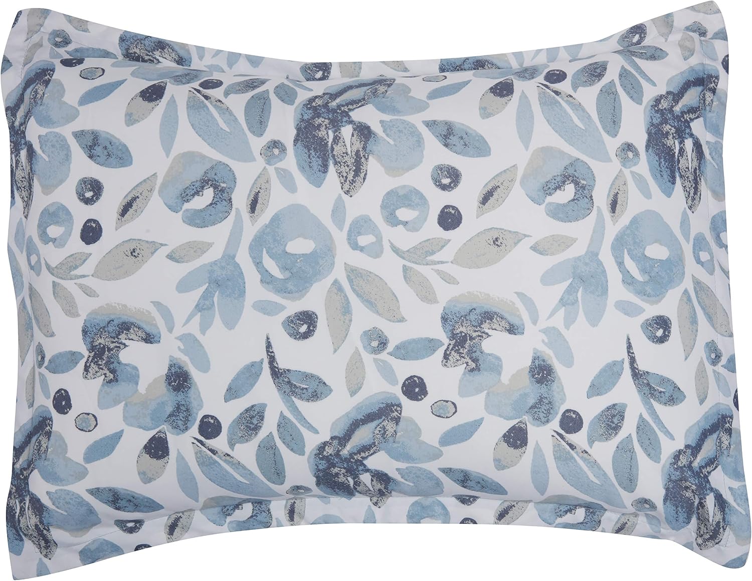 Basics 10-Piece Comforter Bedding Set, King, Blue Watercolor Floral, Microfiber, Ultra-Soft: Home & Kitchen