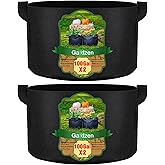 Gardzen 2-Pack 100 Gallon Grow Bags, Aeration Fabric Pots with Handles, Pot for Plants