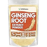 XPRS Nutra Ginseng Root Extract Powder - Ginseng Powder Supports Cognitive Function, Physical Performance, and Immune System - Vegan Friendly Panax Ginseng in Powder Form (4 Ounce)