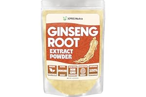 XPRS Nutra Ginseng Root Extract Powder - Ginseng Powder Supports Cognitive Function, Physical Performance, and Immune System - Vegan Friendly Panax Ginseng in Powder Form (4 Ounce)