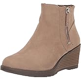 Dr. Scholl's Shoes Women's Chloe Booties Ankle Boot, Taupe Fabric, 11 Wide