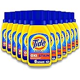 Tide Simply Oxi Boost + Ultra Stain Release Laundry Detergent, 10 fl oz, 6 Loads, Tough on Stains, Whitens, Brightens, Refreshing Breeze Scent