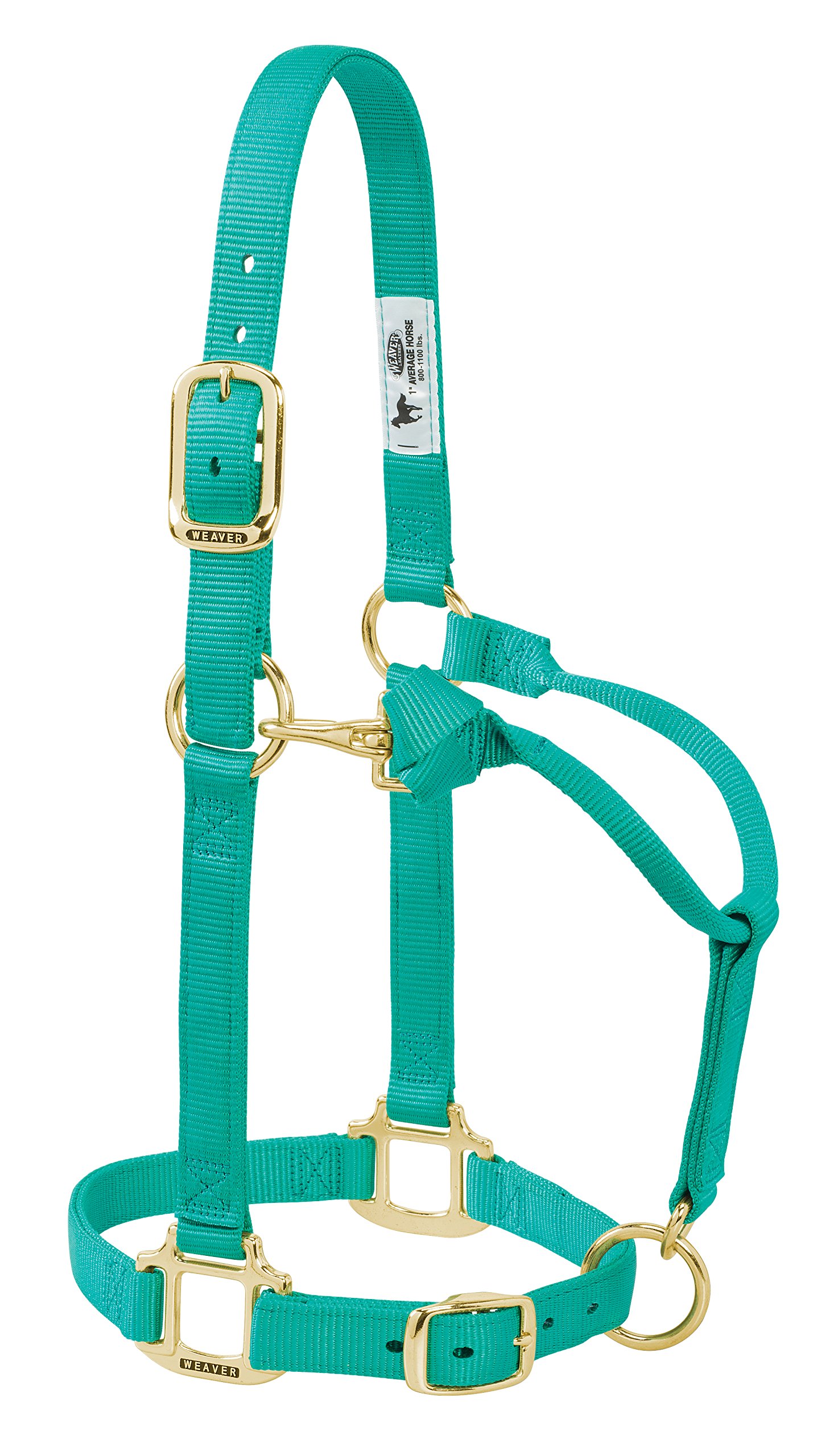 Weaver Leather Original Adjustable Nylon Horse Halter, Small Horse, Emerald Green — image 1