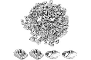 Boeray 2020 Series M5 T Slot Aluminum Profile with Slot 6mm Drop in Nut Tee Nut Pack of 100pcs