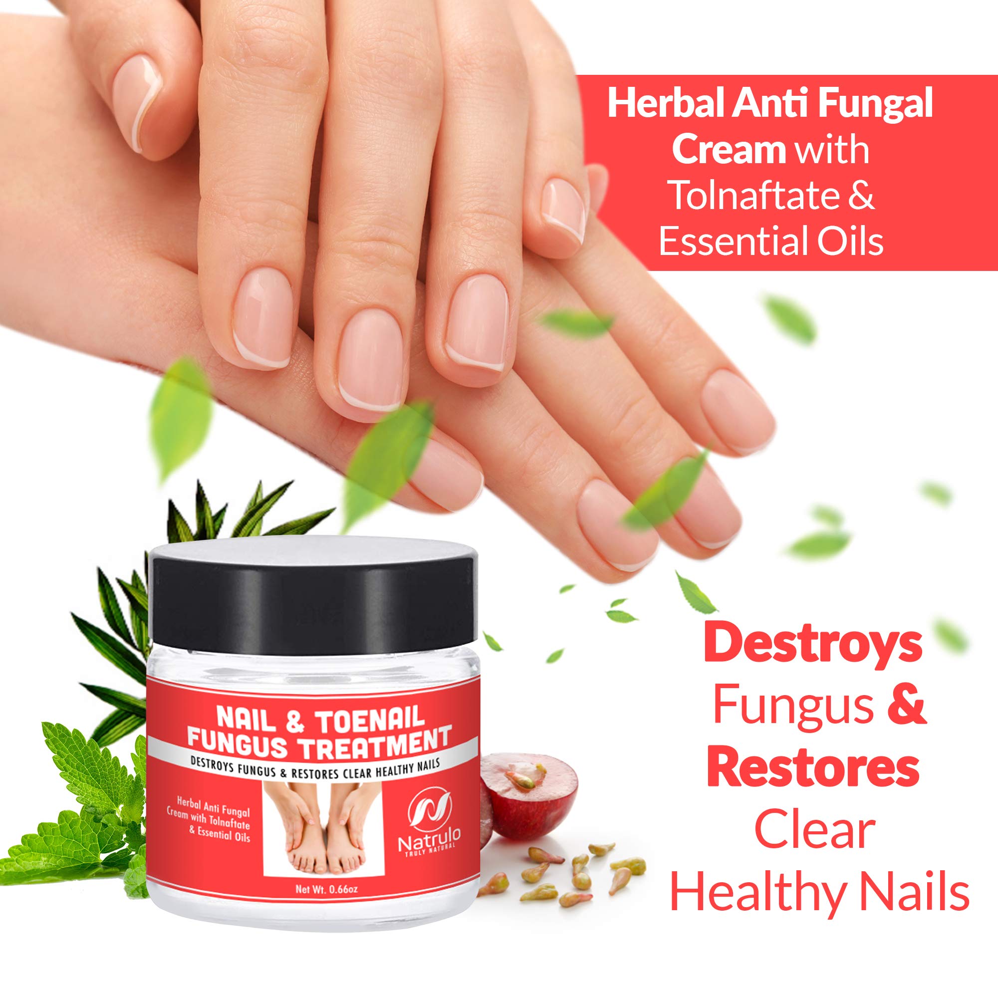 Natrulo Nail & Toenail Fungus Treatment Herbal Anti Fungal Cream with