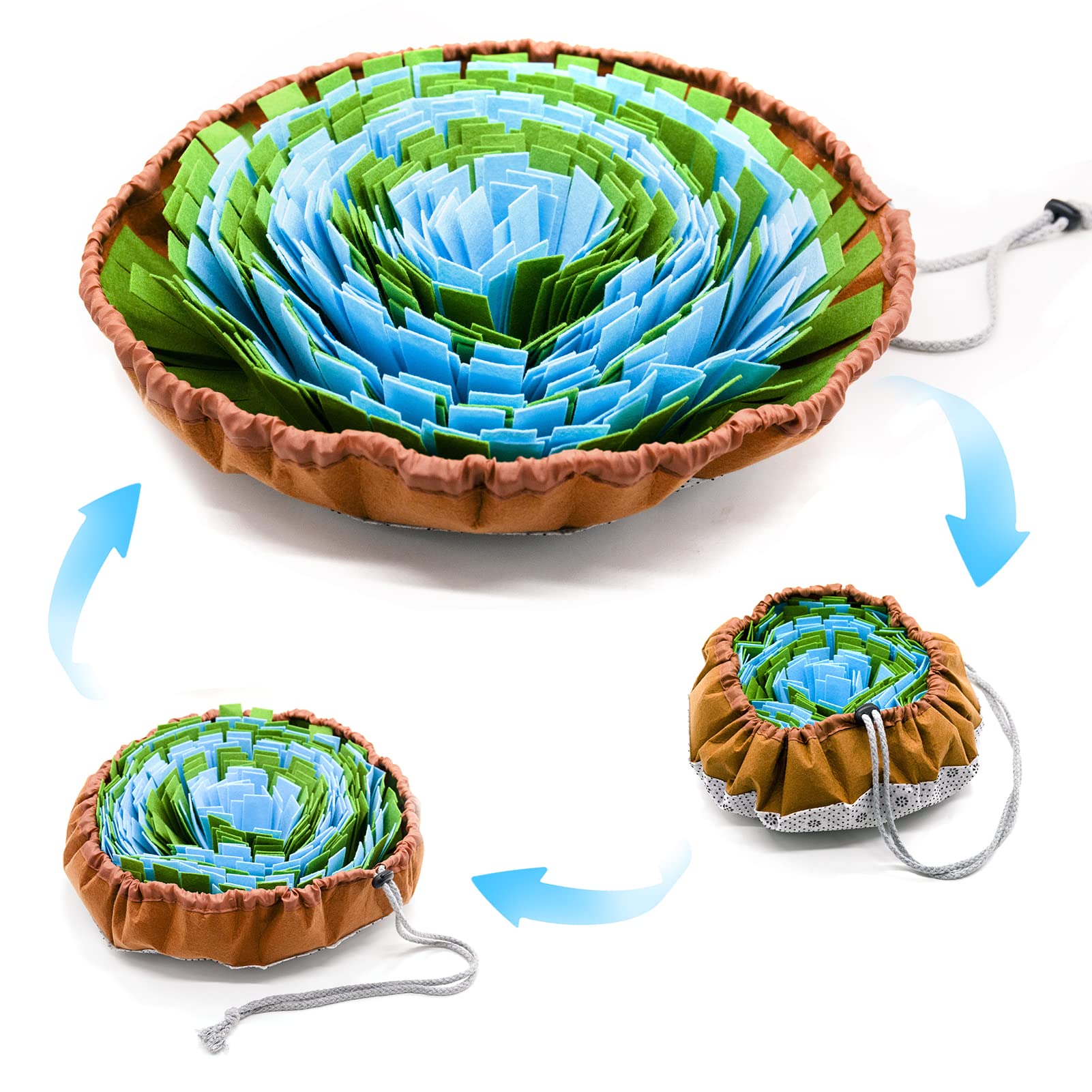 Snuffle Mat for Dogs 46cm Snuffle Mat Washable Dog Snuffle Mat Encourages Natural Foraging Skills and Slow Eating for Dogs Large Medium Puppies