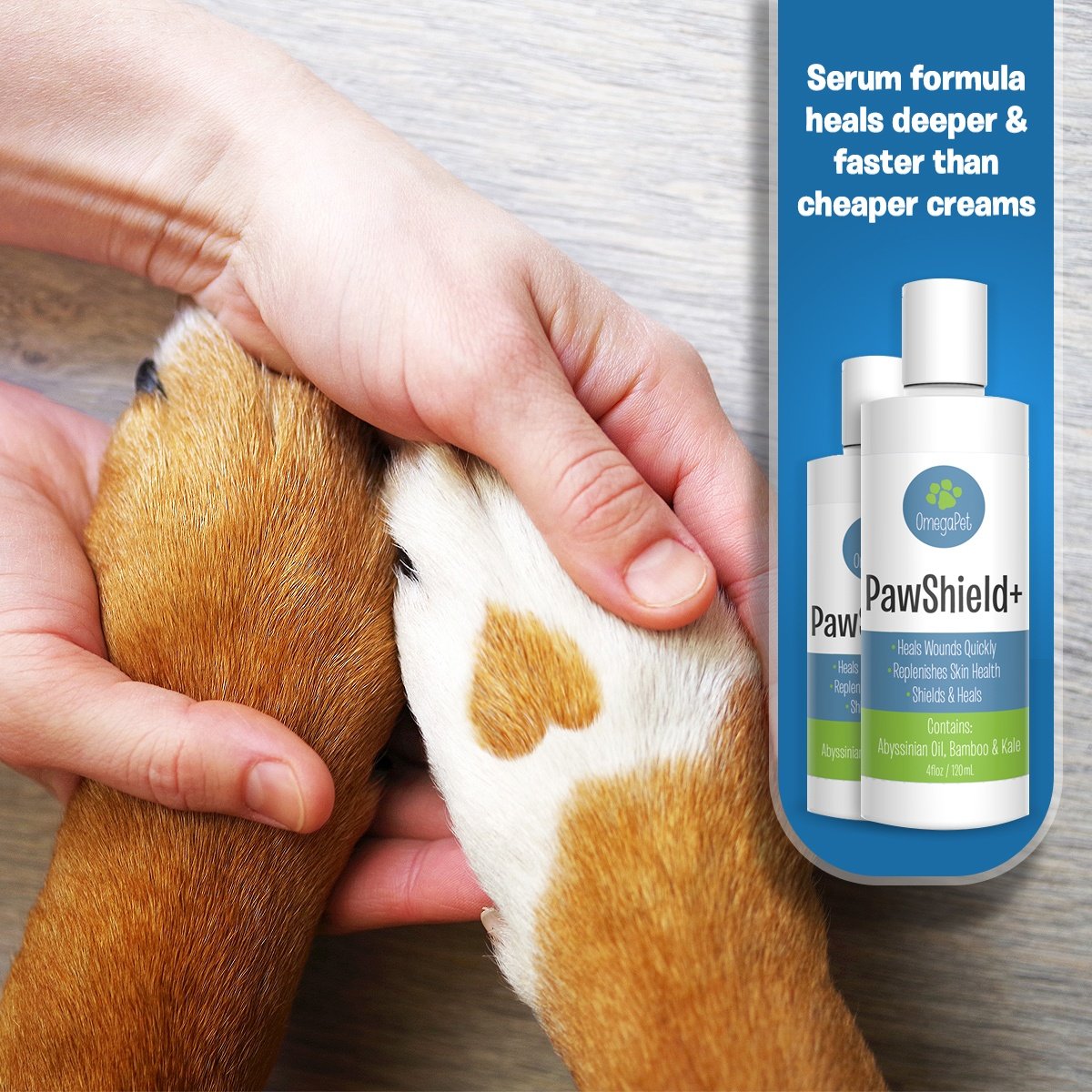 OmegaPet Dog Paw Balm for Hot Pavement Pad Moisturizer for Cracks