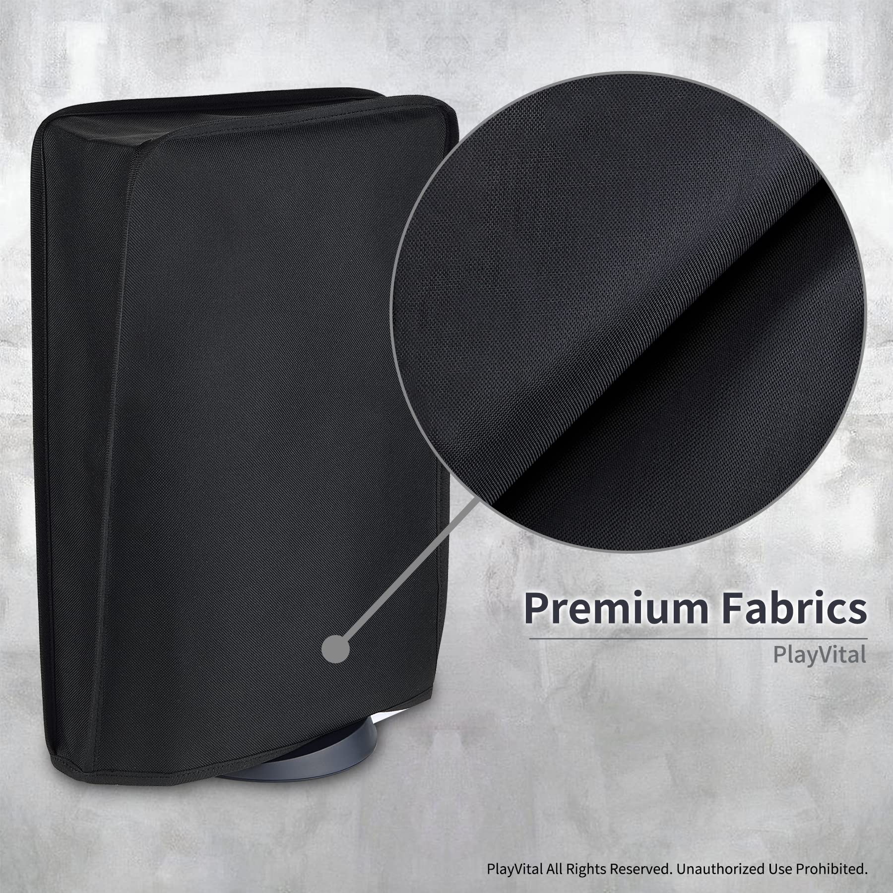 PlayVital Dust Cover for ps5, Anti Scratch Waterproof Cover Sleeve for ps5 Console Digital Edition & Disc Edition