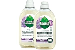 Seventh Generation EasyDose Laundry Detergent Fresh Lavender Scent 2 Pack Ultra Concentrated Washing Detergent 23 oz