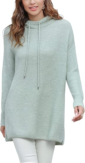 lightweight knit hoodie