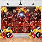 Hero Man Backdrop 5x3 Vinyl 𝘔𝘢𝘯 Birthday Party Supplies Photography Background Picture Photoshoot Cake Table Decor Banner Video Shoot Drapes Poster