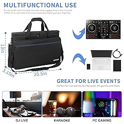 AKOZLIN Padded DJ Controller Mixer Bag Fit For