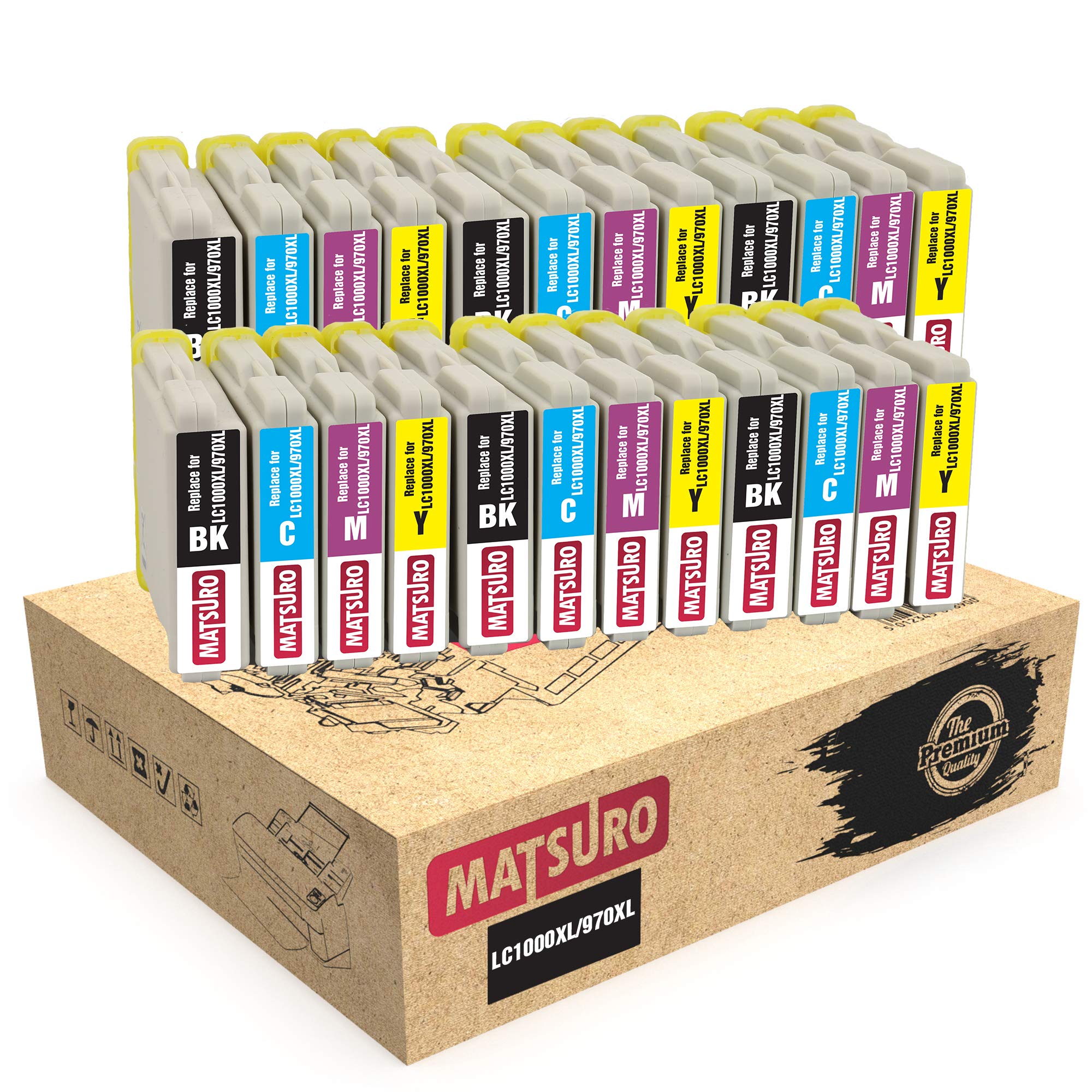 Matsuro Original | Compatible Ink Cartridges Replacement for BROTHER LC1000XL LC970XL LC1000 LC970 (6 SETS)
