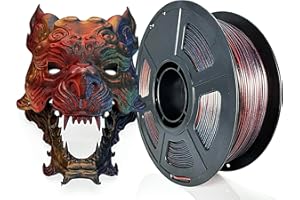 Stronghero3D PLA 3D Printer Filament Dual Color, Gold red and Green Blue,1.75mm Net Weight 1kg(2.2lbs)