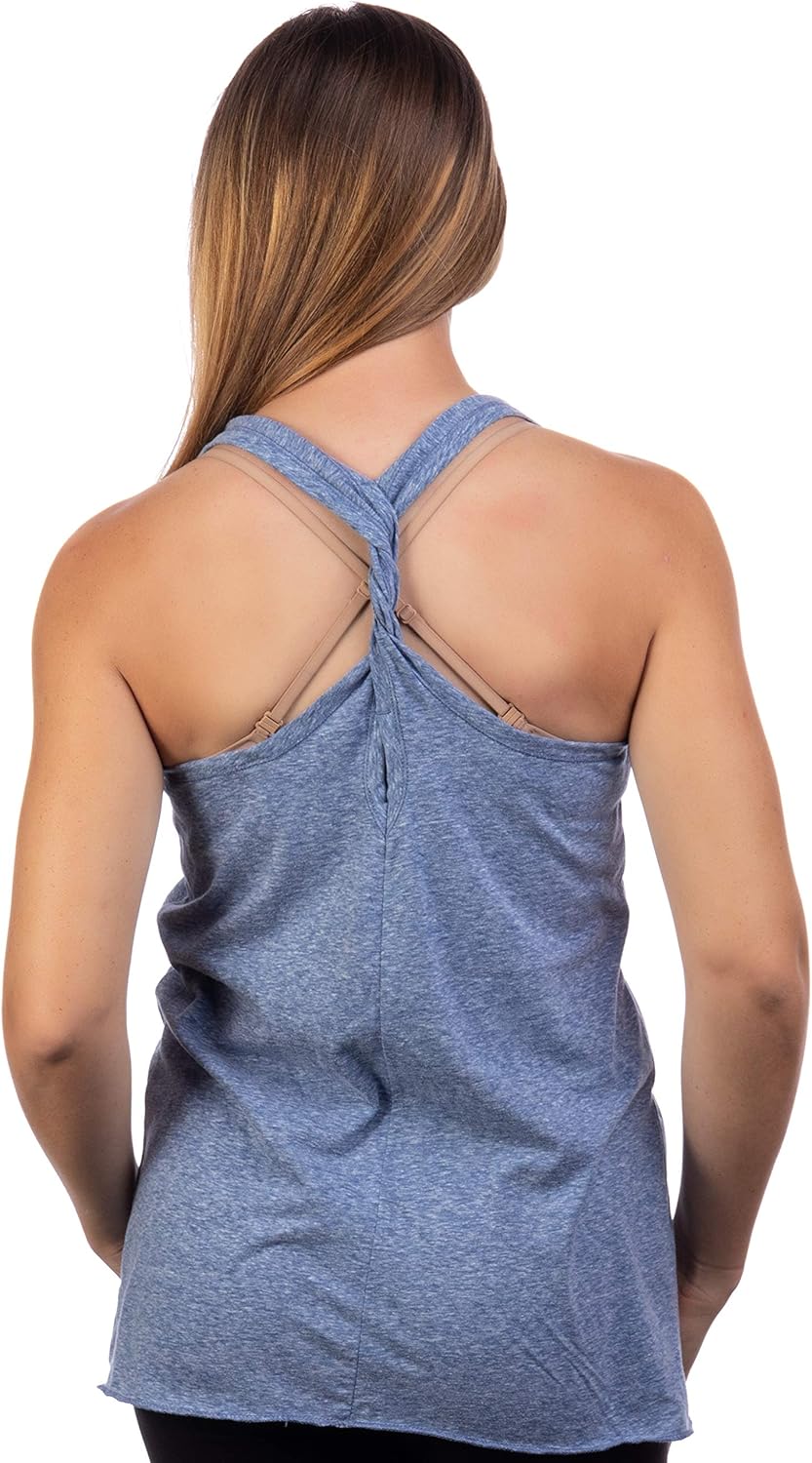 Llamaste | Cute, Funny Yoga Llama Namaste Workout Racerback Tank Top for Women: Clothing