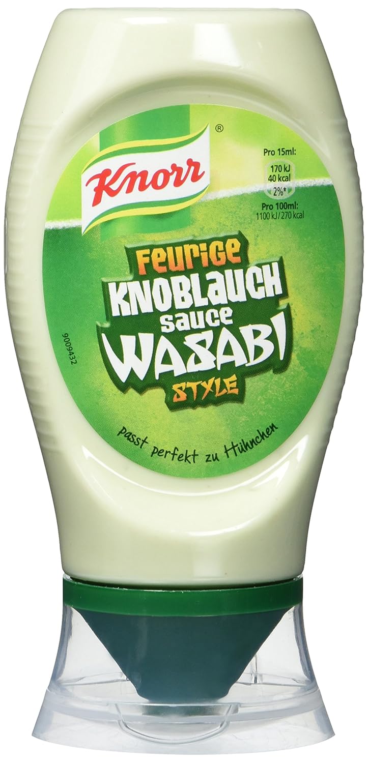 Knorr Feurige Knoblauch Sauce Wasabi Style, 8er Pack (8 x 250 ml