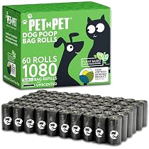 Amazon.com : Pet N Pet 1080 Counts Black Poop Bags for Dogs, 38 ...