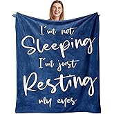 Julazy Birthday Gifts for Men, Dad, Husband Blanket 50"X60", Fathers Gifts from Daughter Son-Gift for Grandpa Brother, Gag Gifts for Men Women