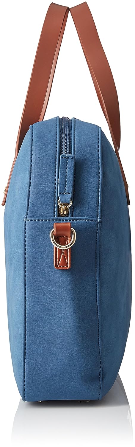 caprese felicia women's satchel (navy and tan) ()