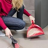 Vileda Dust Pan & Brush Set 2in1 Ergonomic Handle Rubber Lip Bristles view 4