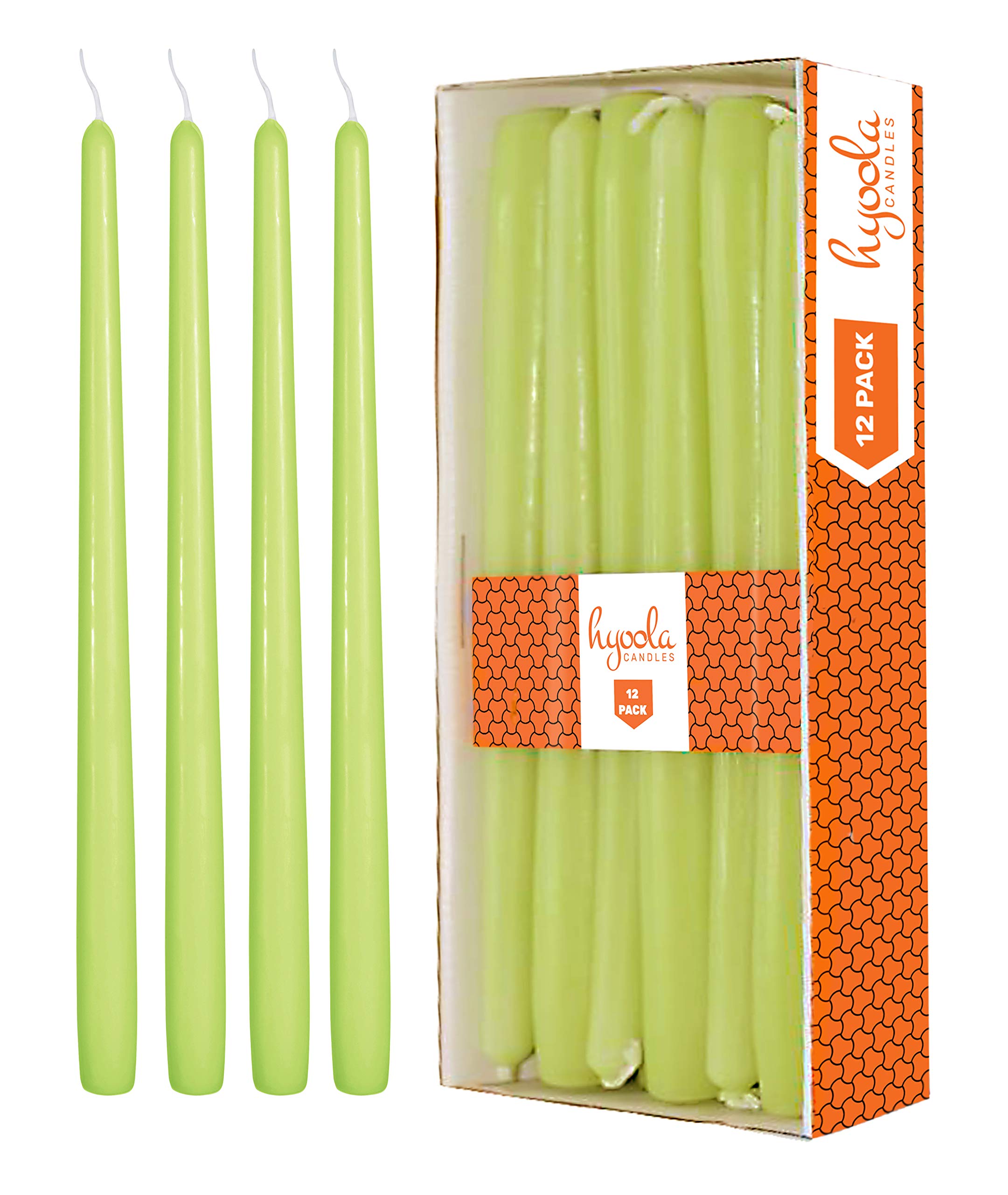Hyoola 12 Pack Tall Taper Candles 10 Inch Lime Dripless, 10 inch, eBay