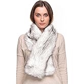 Futrzane Classic Scarf - Faux Fur Scarves Collars for Women - Long Neck Warmer
