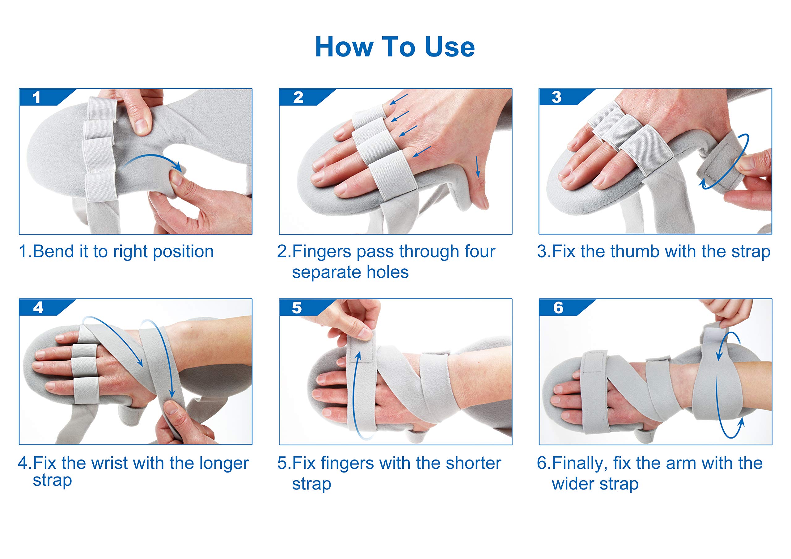REAQER Resting Hand Splint Night WristThumb Immobilizer Support for