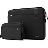 Inateck Shockproof Water-Resistant Laptop Bag with Accessory Bag, Compatible with 13-inch MacBook Air/Pro M4 M3 M2 M1 2016-2025, 13-inch iPad Pro/Air M4 M2 2024, Black