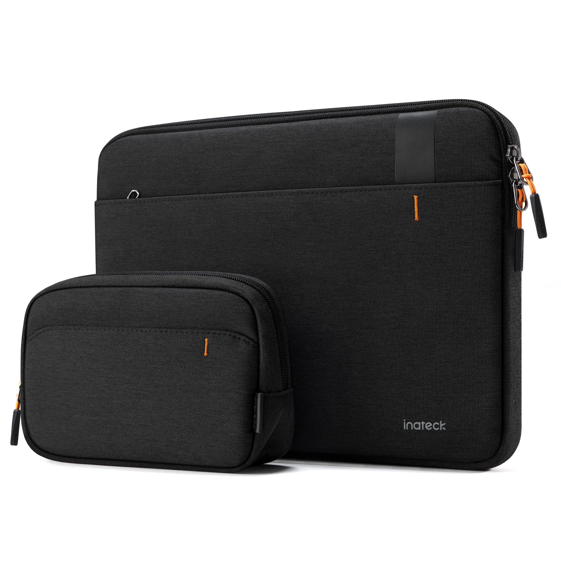 Inateck Shockproof Water-Resistant Laptop Sleeve with Accessory Bag, Compatible with 13-inch MacBook Air/Pro M5 M4 M3 M2 M1 2016-2026, 13-inch iPad Pro/Air M4 M2 2024, MacBook Neo 2026, Black