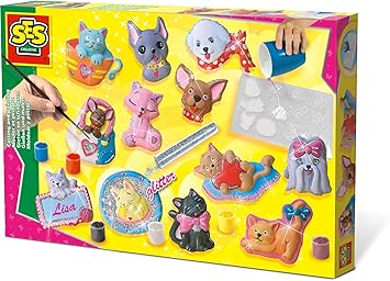 Ses 01154 Kit De Loisirs Créatifs Moulage En Plâtre Chiens Et Chats