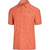 Three Sixty Six Golf Shirts for Men - Dry Fit Short-Sleeve Polo, Athletic Casual Collared T-Shirt
