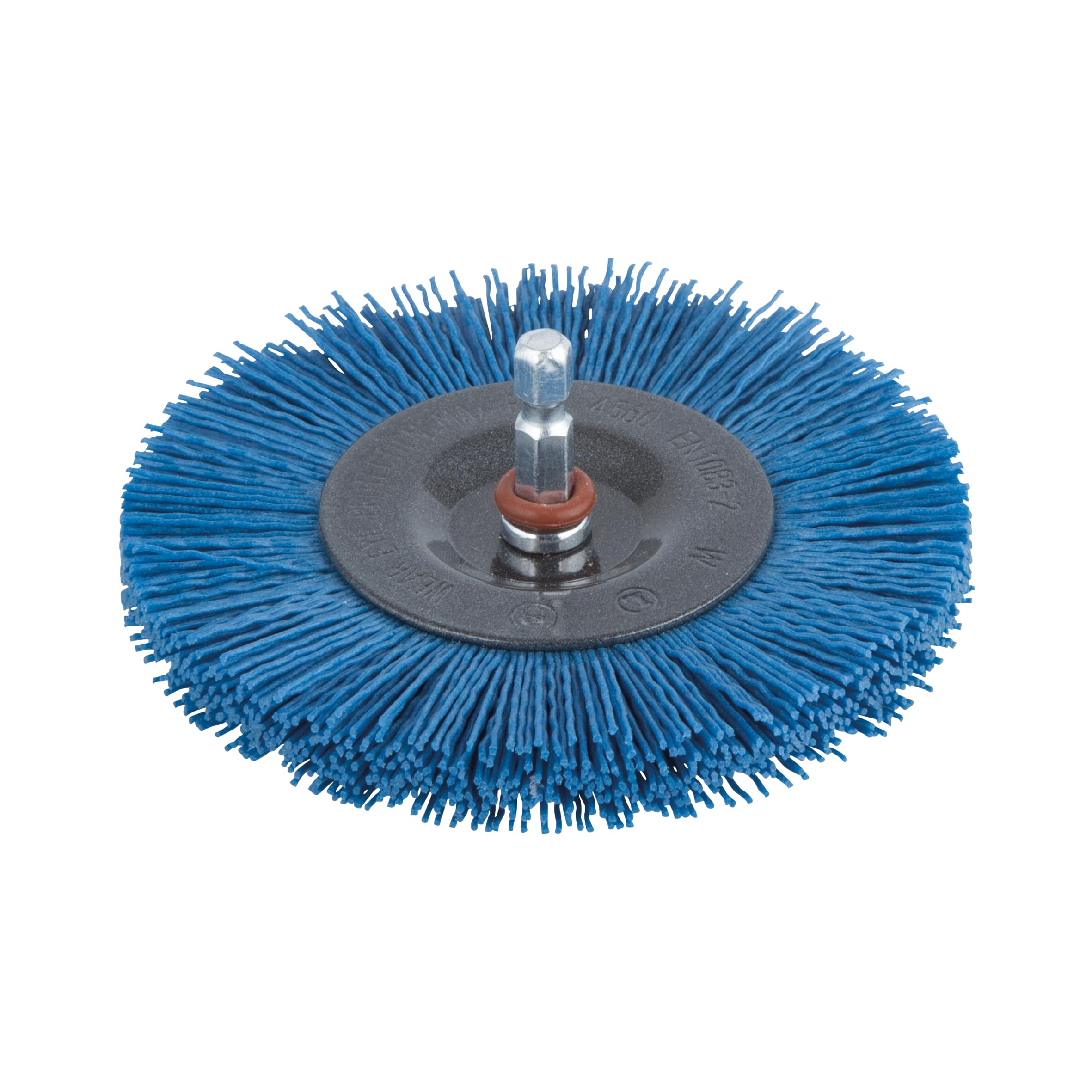 wolfcraft Nylon Wire Wheel Brush, Soft, Ø 100 mm I 2727000 I For cleaning and more gentle polishing of wood and sheet metal