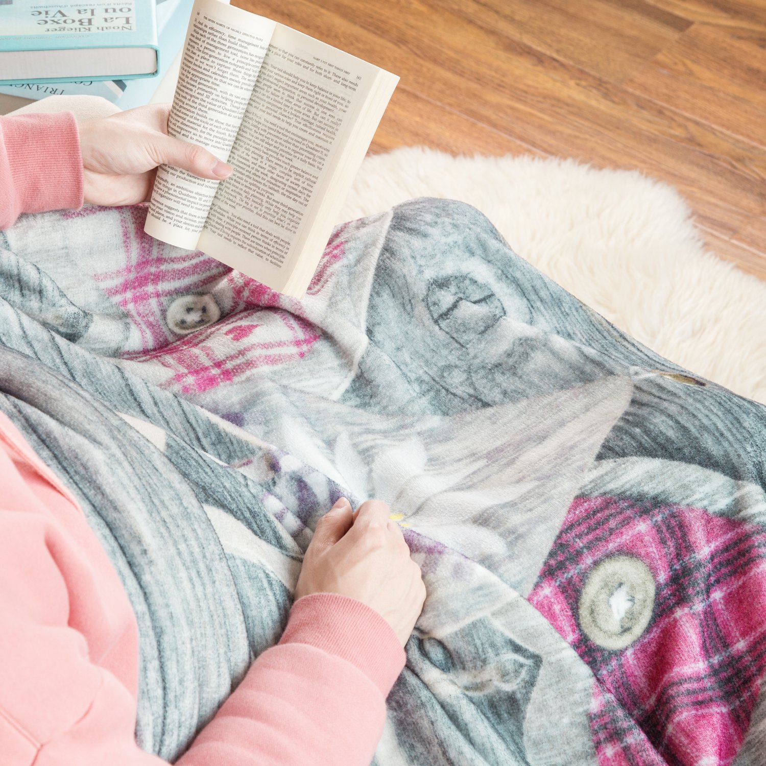 Printed Flannel Throw Blanket \