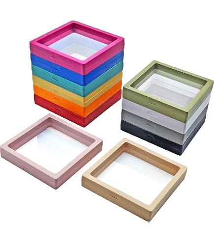 Ornament Display Stand 12 PCS 3D Floating Frame Display Boxes ...