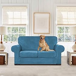 WEERRW Velvet Couch Covers for 2 Cushion Couch Sofa
