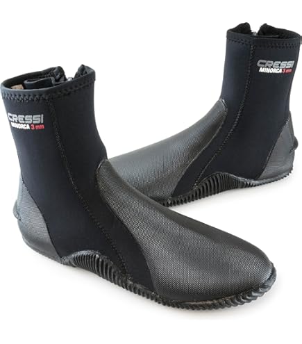 Bottes De Plongée Néoprène 3 Mm SARHLIO, Fermeture éclair, Semelle Antidérapante, Noir