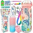EDsportshouse Decorate Your Own Water Bottle Kits for Girls Age 4-6-8-10,Mermaid Painting Crafts,Fun Arts and Crafts Gifts To